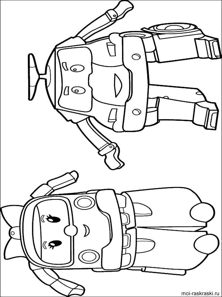 Coloring Robocar poli. Category Characters cartoon. Tags:  poli robocar.