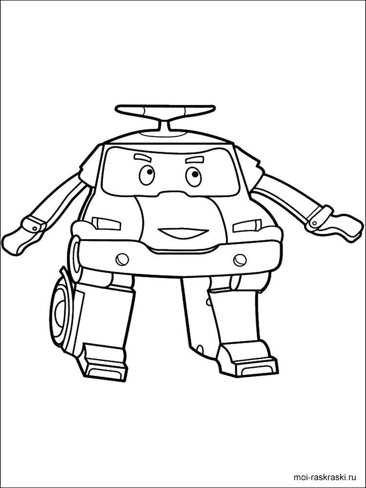 Coloring Robocar poli. Category Cartoon character. Tags:  poli robocar.