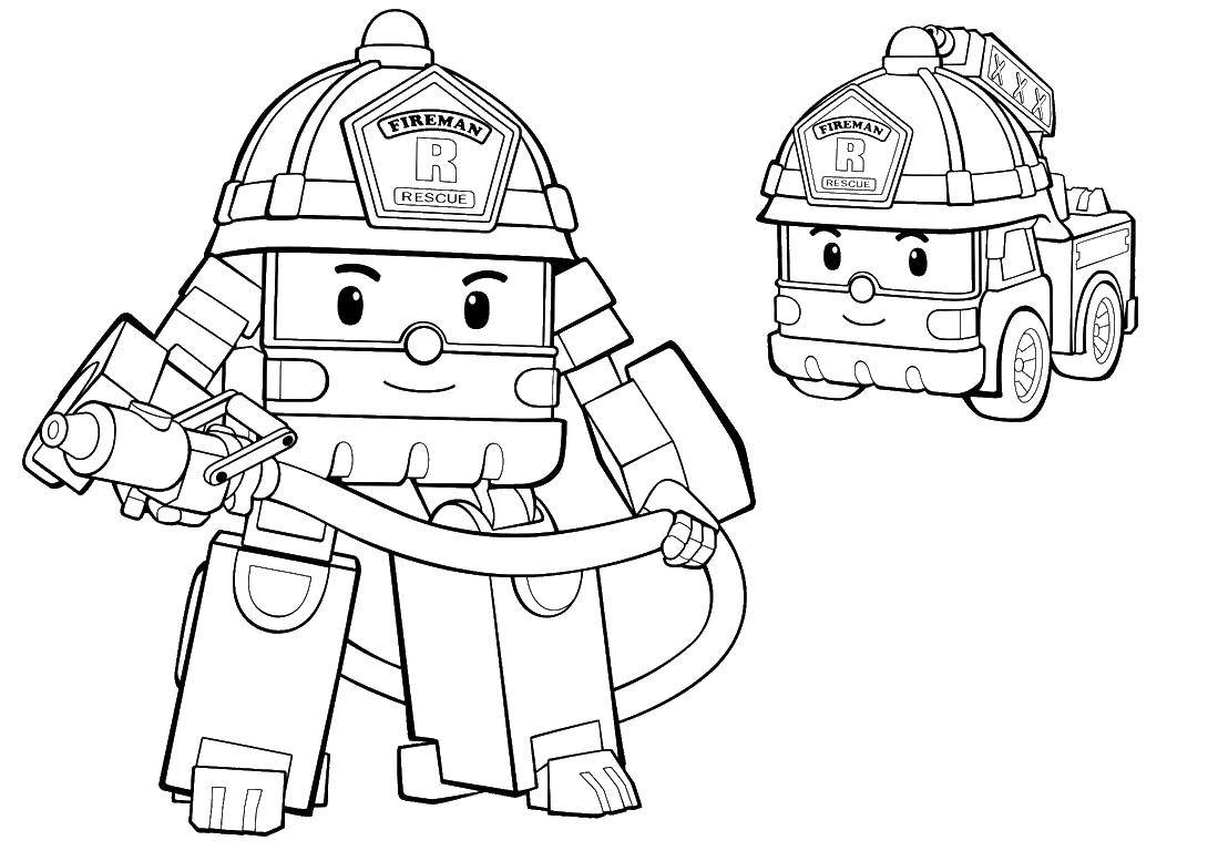 √ Poli Coloring Pages - Robocar Poli Coloring Pages Amber For Kids