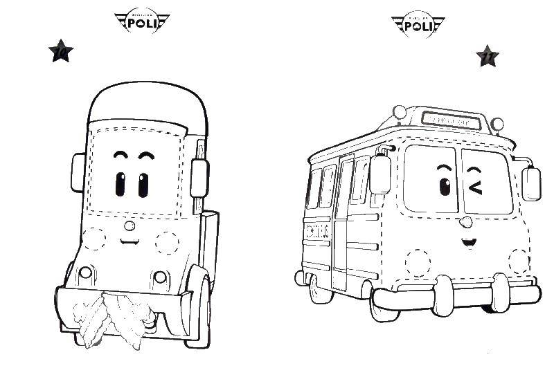 Coloring Scelbi and wedge robocar. Category poli robocar. Tags:  AGV, Scelbi, Wedge.