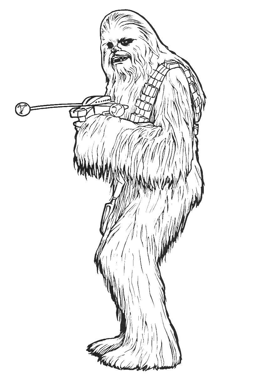 Coloring Chewbacca. Category star wars . Tags:  Chewbacca, star wars.