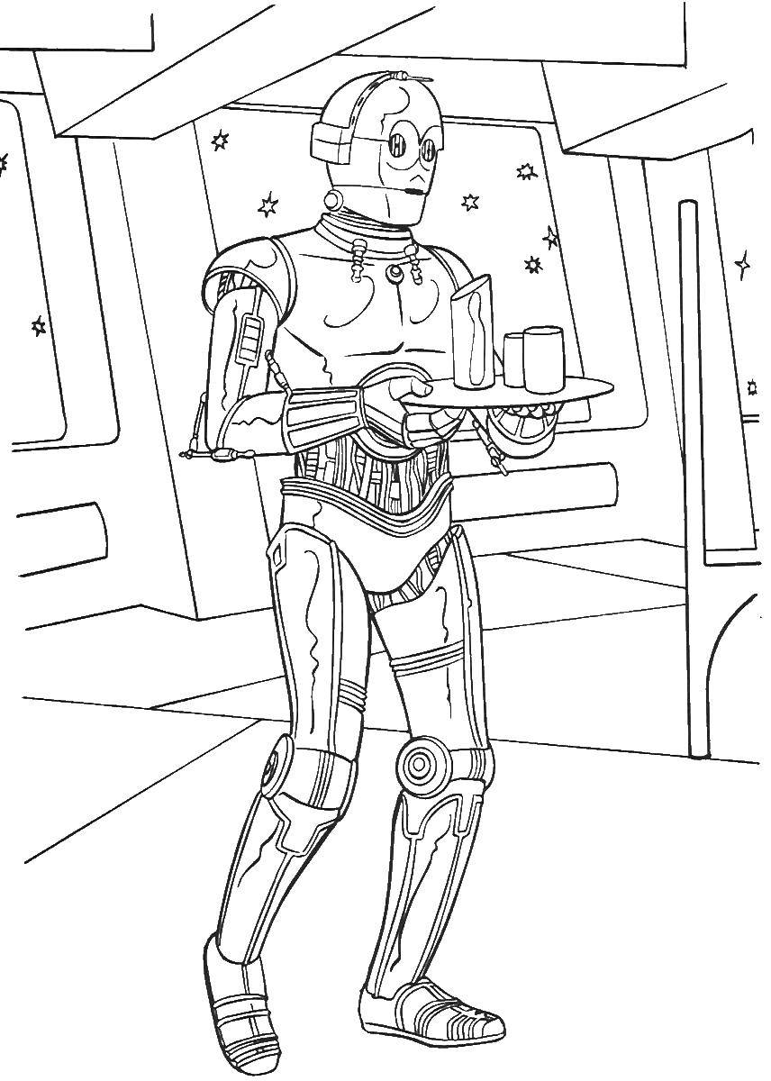 Coloring Droid. Category star wars . Tags:  droid, robot, star wars.