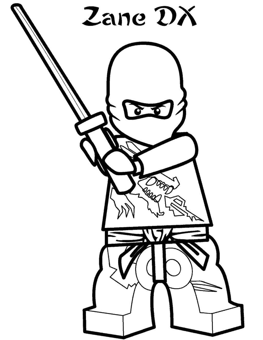 Coloring LEGO samurai. Category LEGO. Tags:  LEGO, ninja.