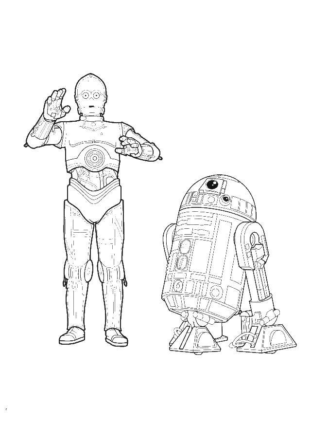 Coloring Robots star warriors. Category star wars . Tags:  star wars .
