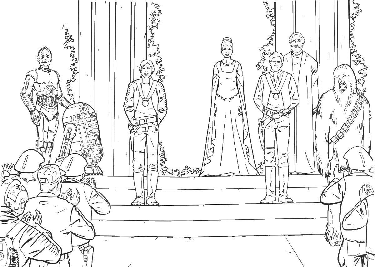 Coloring The award ceremony. Category star wars . Tags:  star wars .