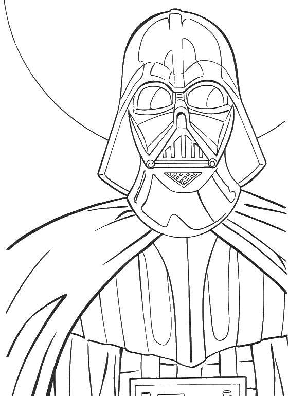 Coloring Dard Vader. Category star wars . Tags:  Darth Vader, star wars.