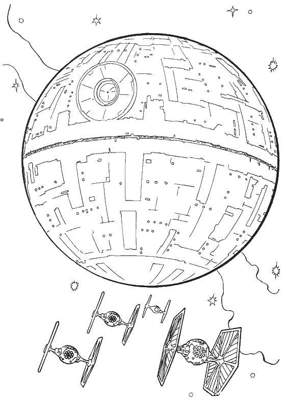 Coloring Spaceships. Category star wars ships. Tags:  spaceships, star wars.