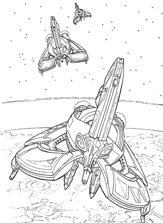 Coloring Spaceships. Category star wars ships. Tags:  starships, spaceship.