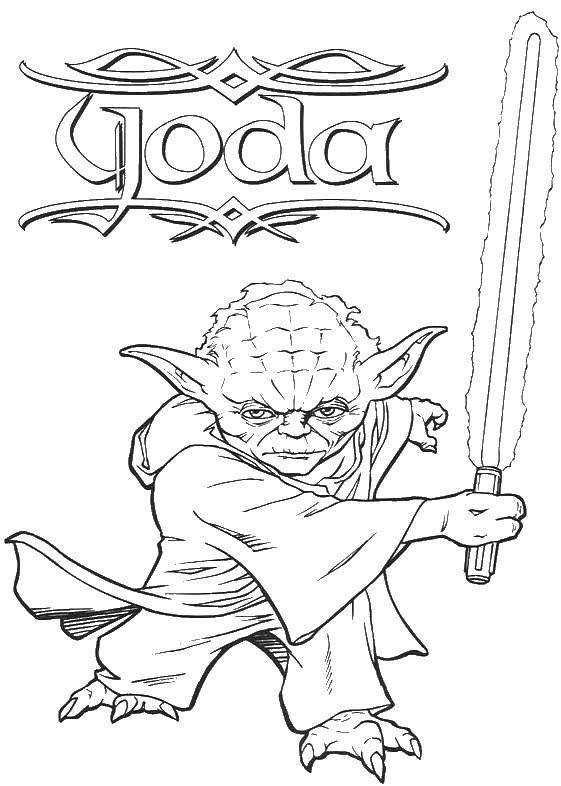 Coloring Master Yoda. Category star wars ships. Tags:  master, Iodine.