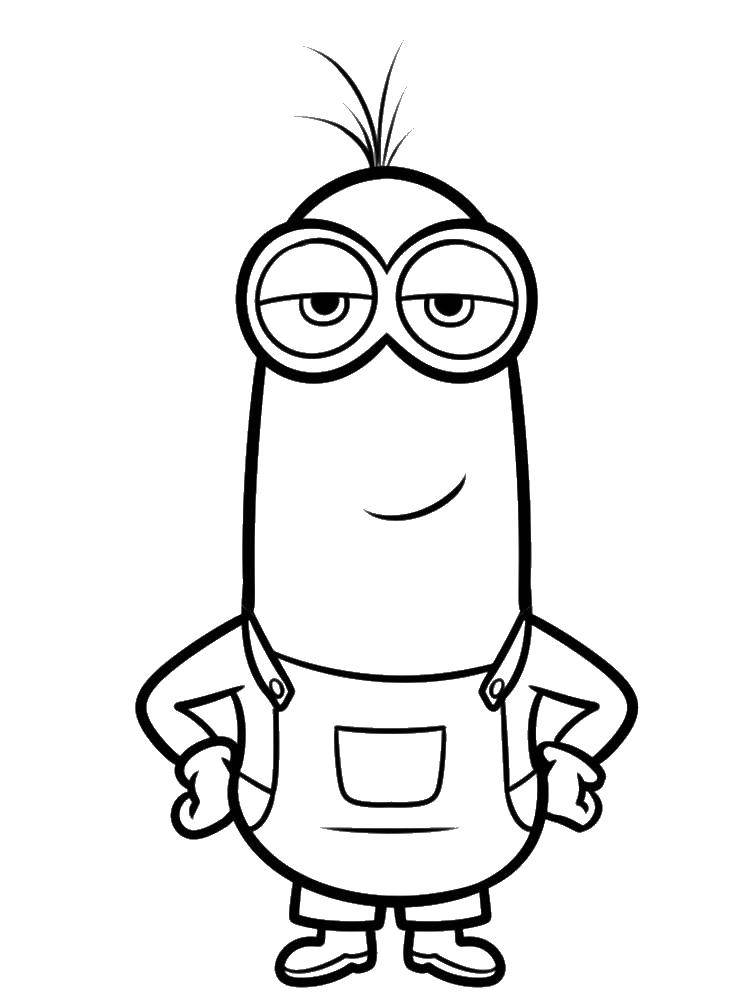 Coloring Minion Tim. Category the minions. Tags:  the minions.