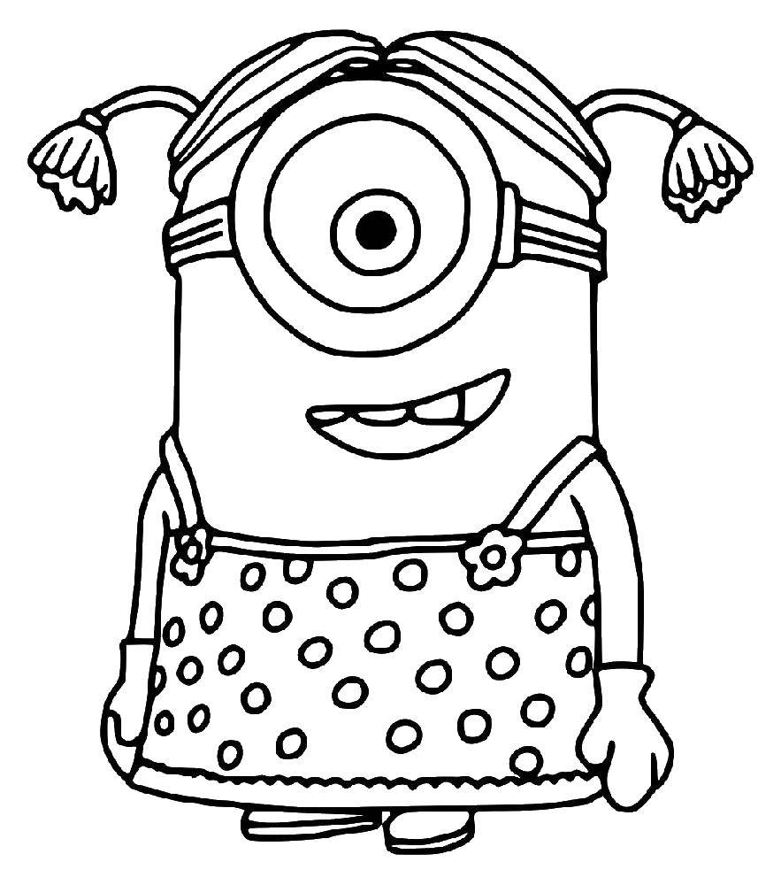 Coloring Mignon dress. Category the minions. Tags:  the minions.
