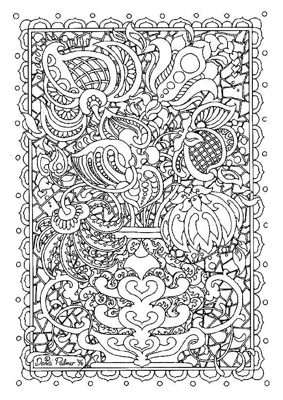 Coloring Garden. Category coloring for adults. Tags:  garden.