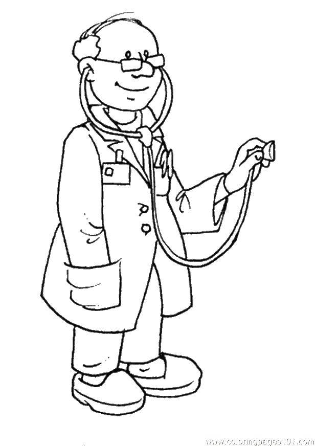 Coloring Dr.. Category coloring for adults. Tags:  doctor .