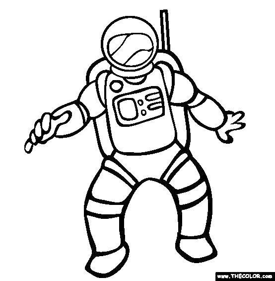 Coloring Cosmonaut. Category simple coloring. Tags:  astronaut.