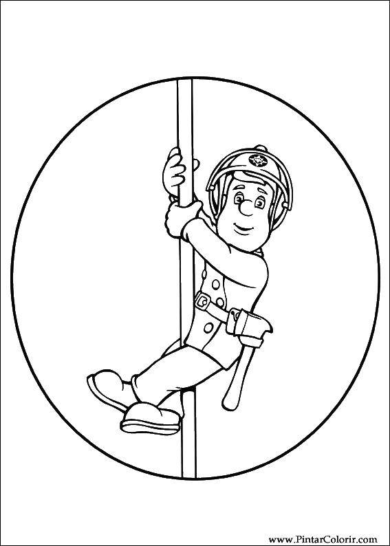 Coloring Firefighter. Category military coloring pages. Tags:  firefighter.