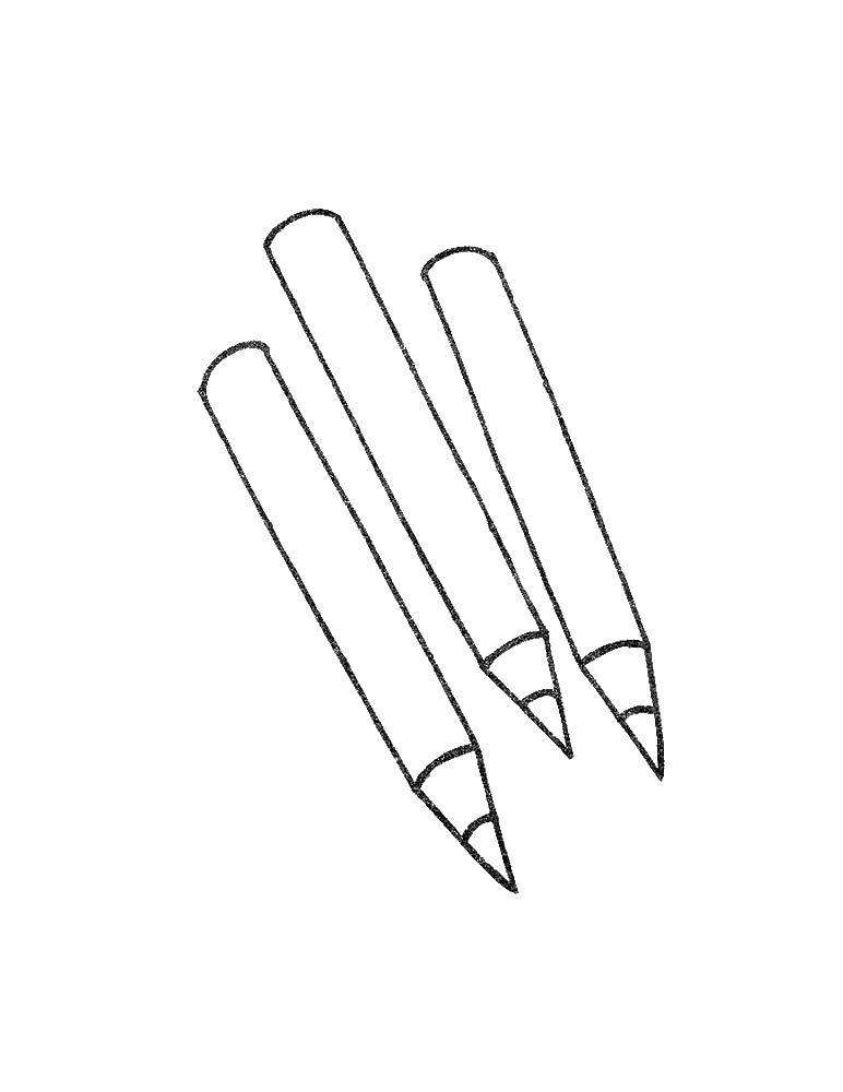 Название: Раскраска Три карандаша. Категория: карандаш. Теги: каранадаш.