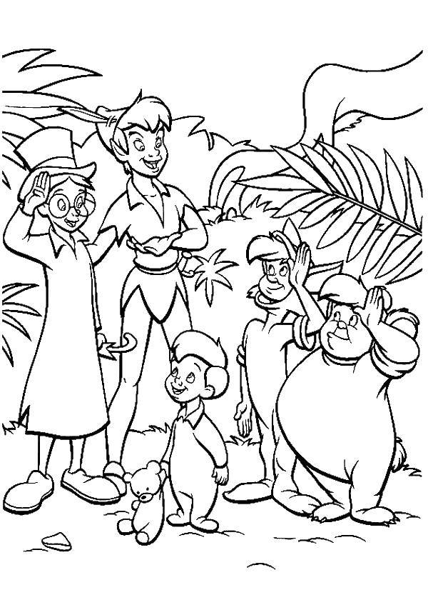 Coloring Peter pan and his friends. Category Peter pan. Tags:  Peter pan.