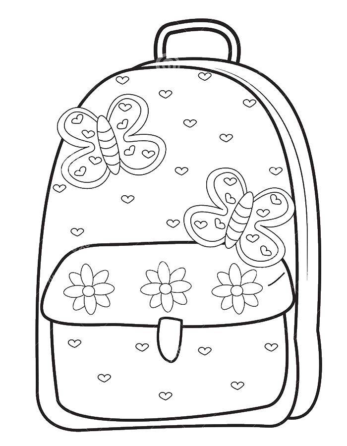 Название: Раскраска Сумка. Категория: школьные принадлежности. Теги: сумка, портфель.