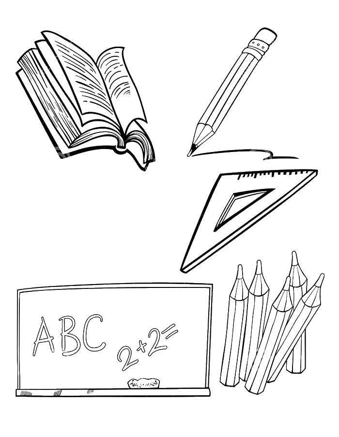Название: Раскраска Тетрадь карандашы ленеика. Категория: школьные принадлежности. Теги: тетрадь, карандашы, линеика.