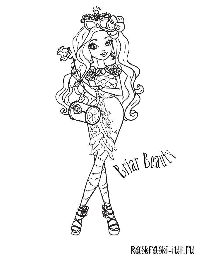 Coloring Brair beauty. Category coloring pages for girls. Tags:  brair beauty , school eah school.