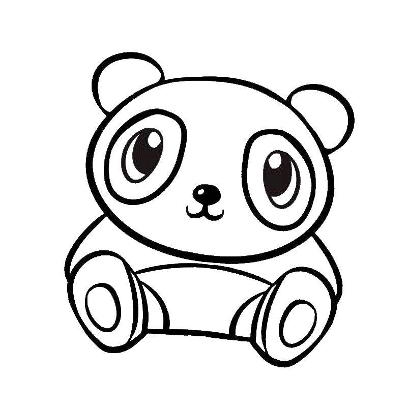 Coloring Little Panda. Category animals. Tags:  Panda.