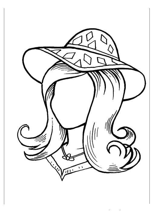 Название: Раскраска Дорисуи девушке лицо. Категория: дорисуй по образцу. Теги: девушка, шляпа.