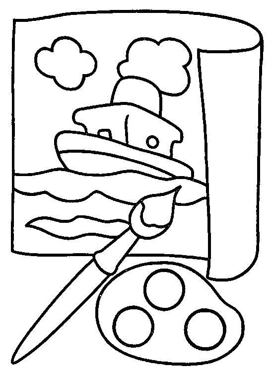 Coloring Picture and paint. Category school supplies. Tags:  picture, paint.
