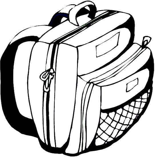 Название: Раскраска Школьная сумка. Категория: школа. Теги: рюкзак.