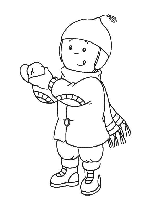 Название: Раскраска Мальчик со снежком. Категория: снег. Теги: мальчик, снег.