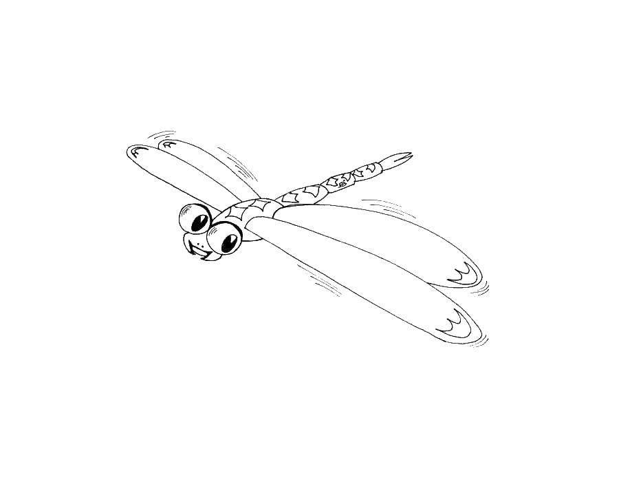 Coloring Strekoza. Category insects. Tags:  dragonfly.