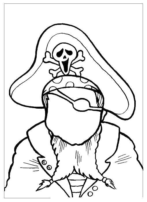 Coloring Pirate. Category The contour of people. Tags:  Outline , pirate.