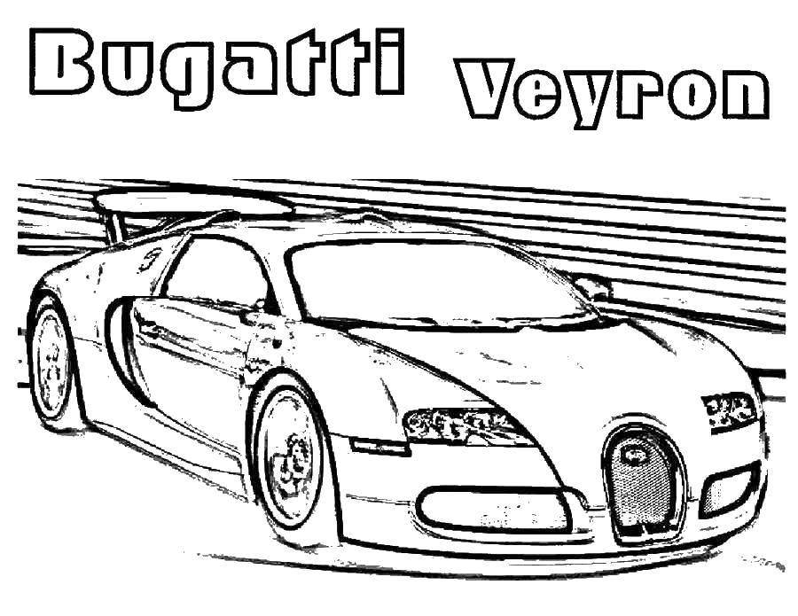 Coloring Bugatti. Category coloring. Tags:  Bugatti, car.
