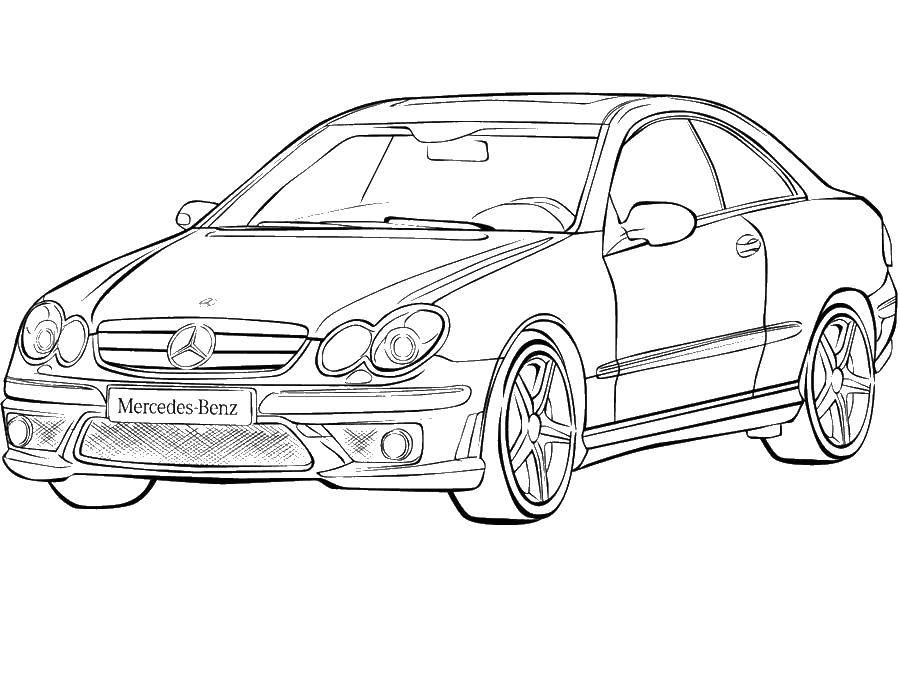 Coloring Mercedes. Category machine . Tags:  Mercedes, car.