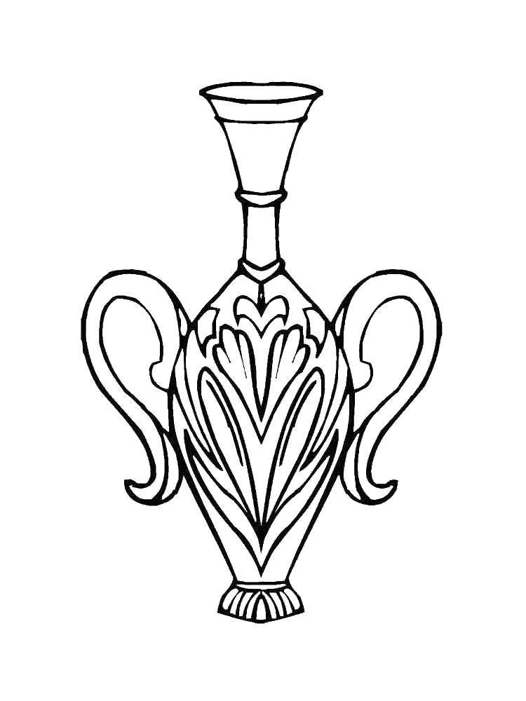 Coloring Vase. Category coloring. Tags:  vase, flowers.