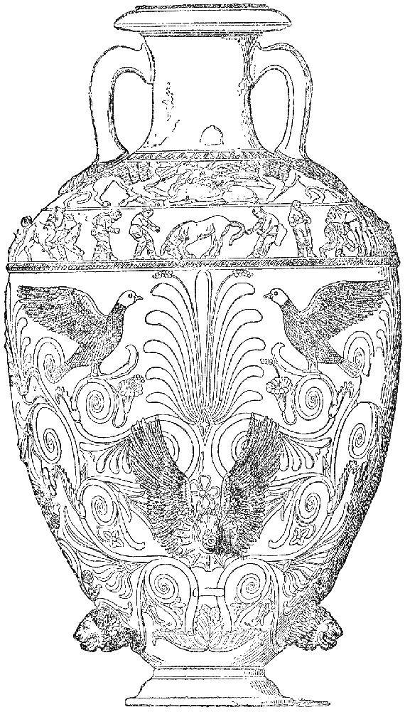 Название: Раскраска Вазы с рисунком. Категория: раскраски. Теги: ваза, рисунок.