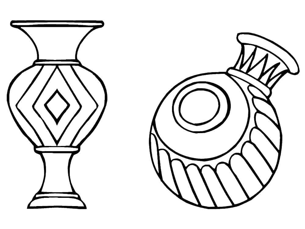 Coloring Vases. Category coloring. Tags:  vase, flowers.