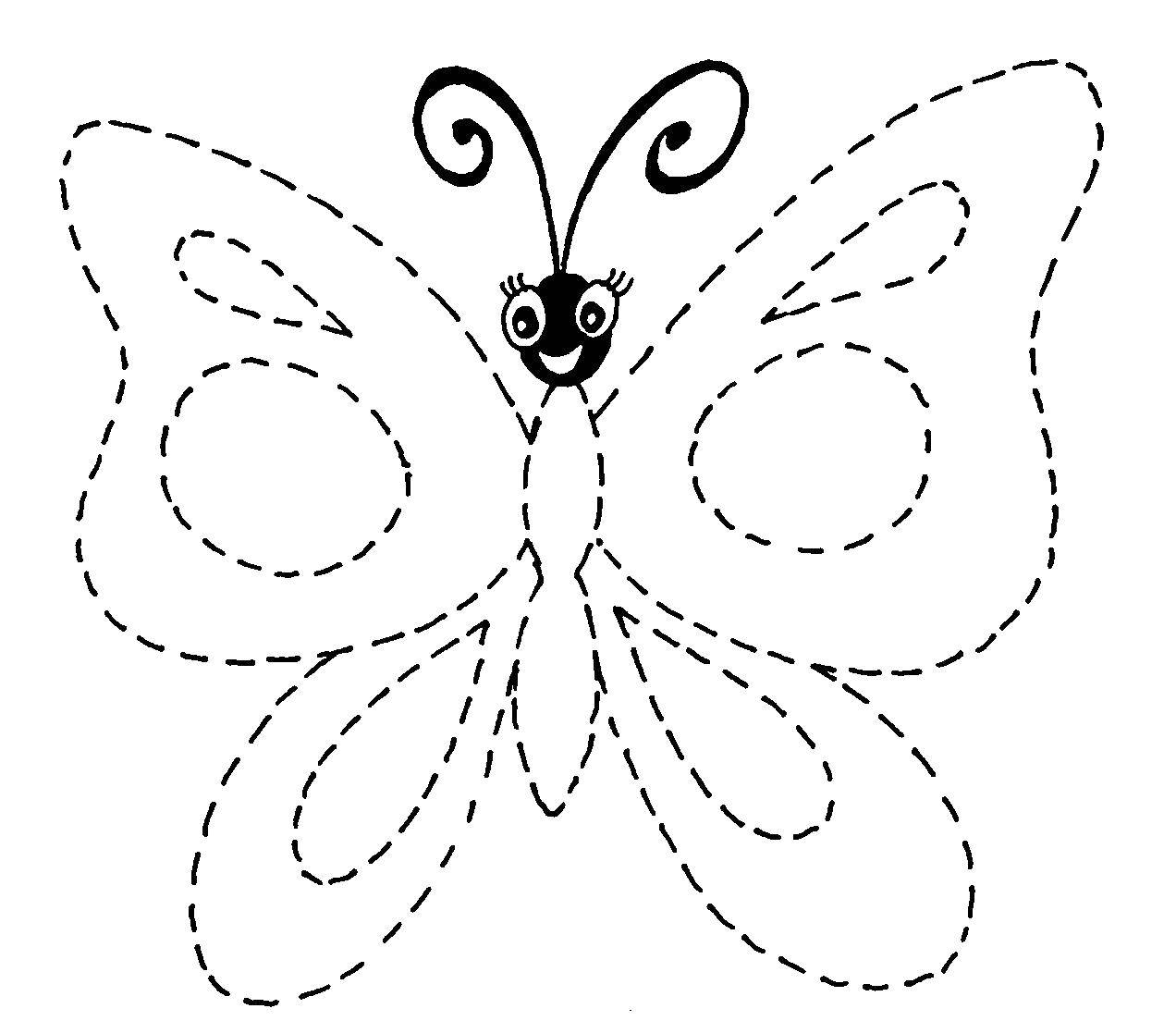 Название: Раскраска Бабочка. Категория: дорисуй по образцу. Теги: дорисуй, образцу, бабочка.