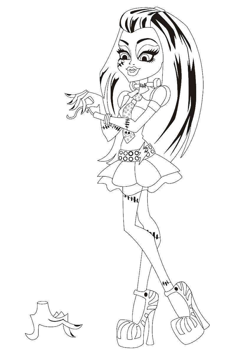 Coloring Frankie Stein. Category Monster High. Tags:  Monstery, Frankie Stein.