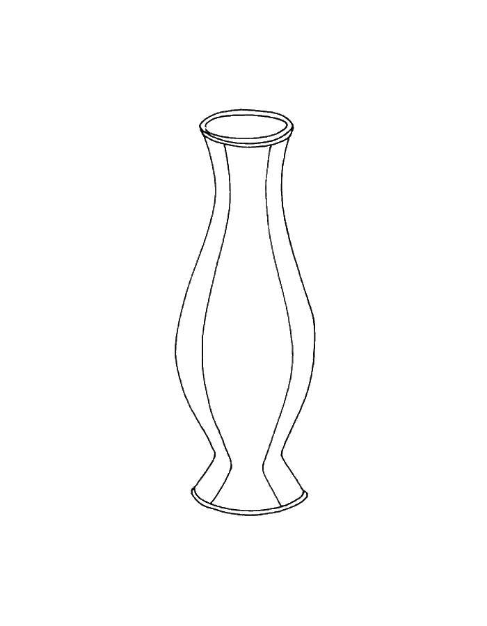Coloring Vase. Category coloring. Tags:  vase, flowers.