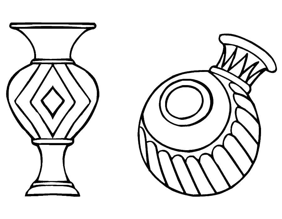 Coloring Vases. Category coloring. Tags:  vase, flowers.