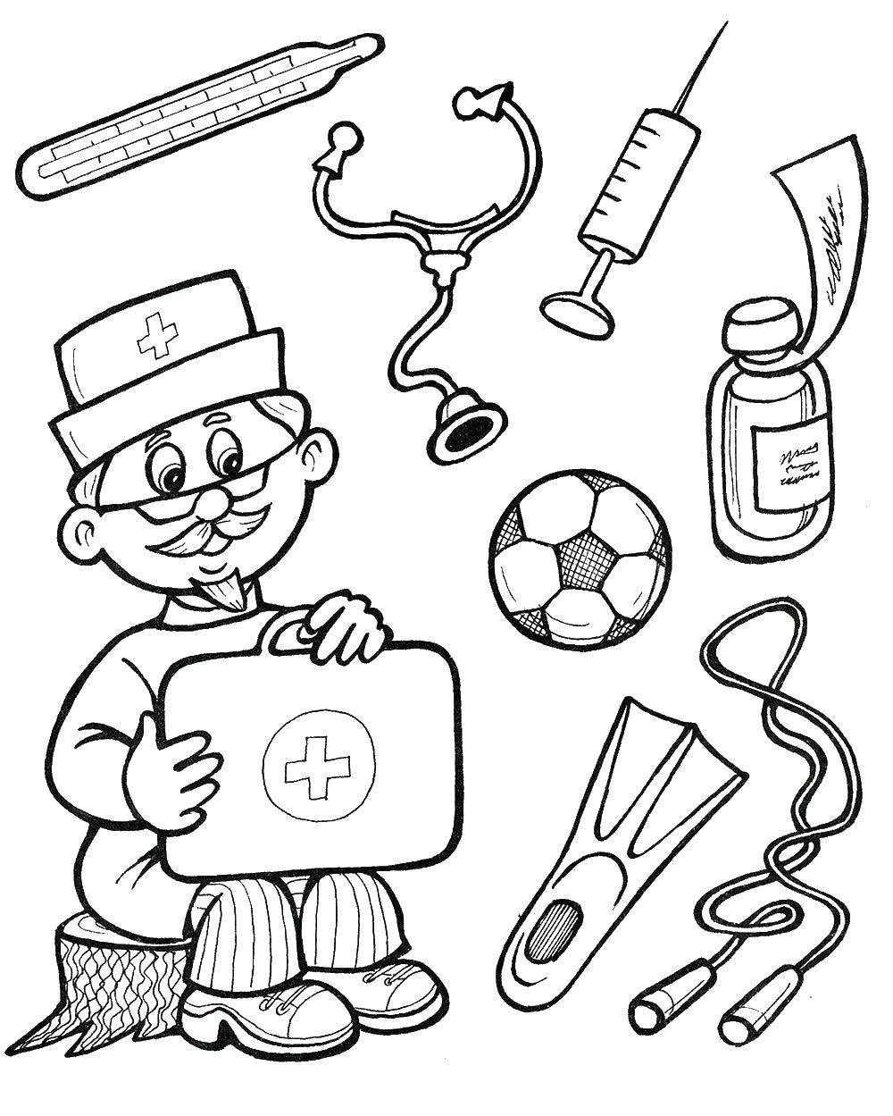 Coloring Dr. Feelgood. Category doctor . Tags:  doctor , medicine, doctor.