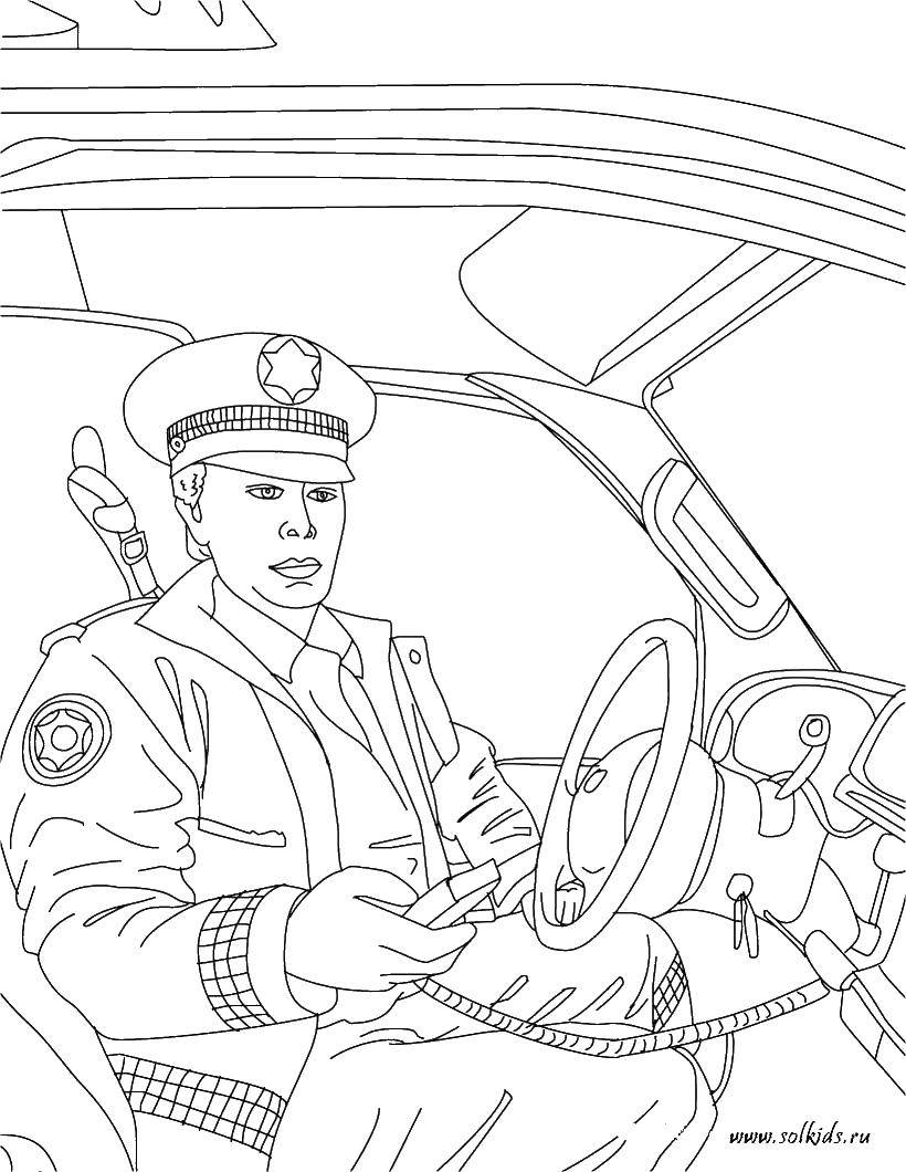 Coloring Police. Category police. Tags:  police.