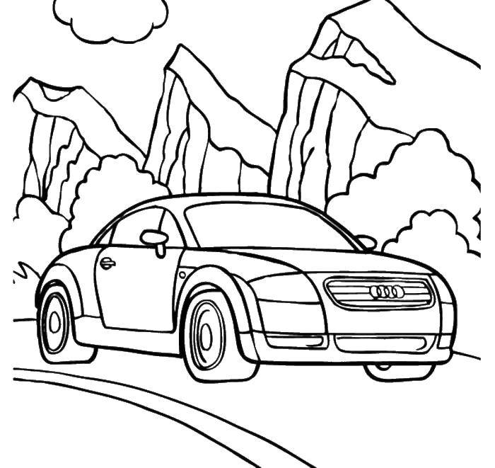 Coloring Audi. Category coloring. Tags:  Audi, car.