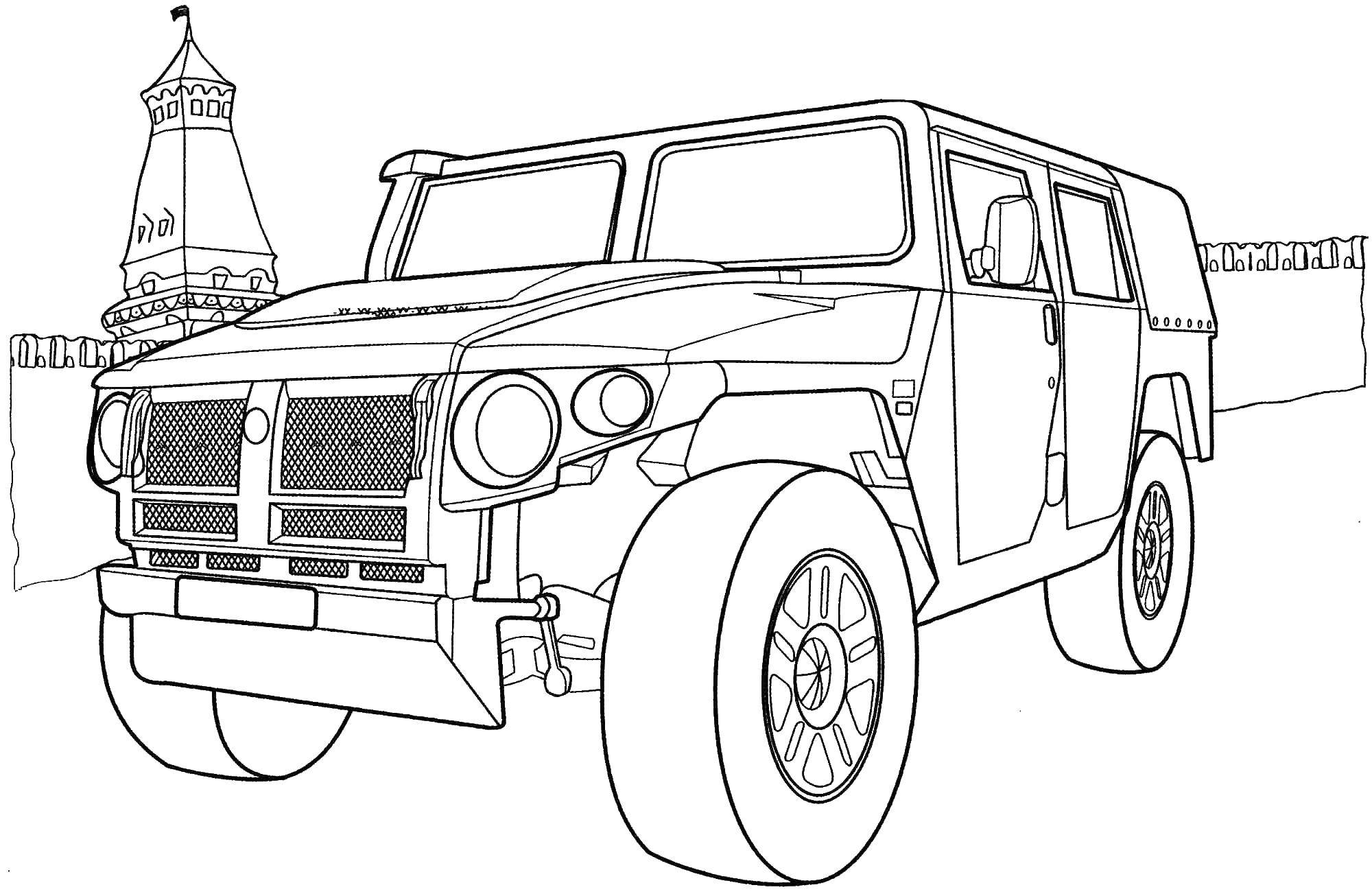 Coloring Jeep. Category machine . Tags:  Jeep, car.