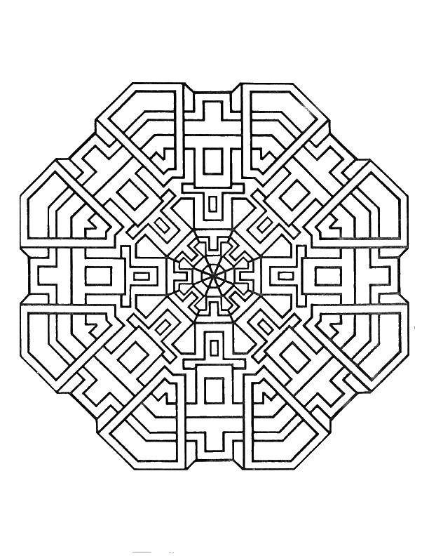 Coloring Maze. Category mazes. Tags:  the labyrinth.