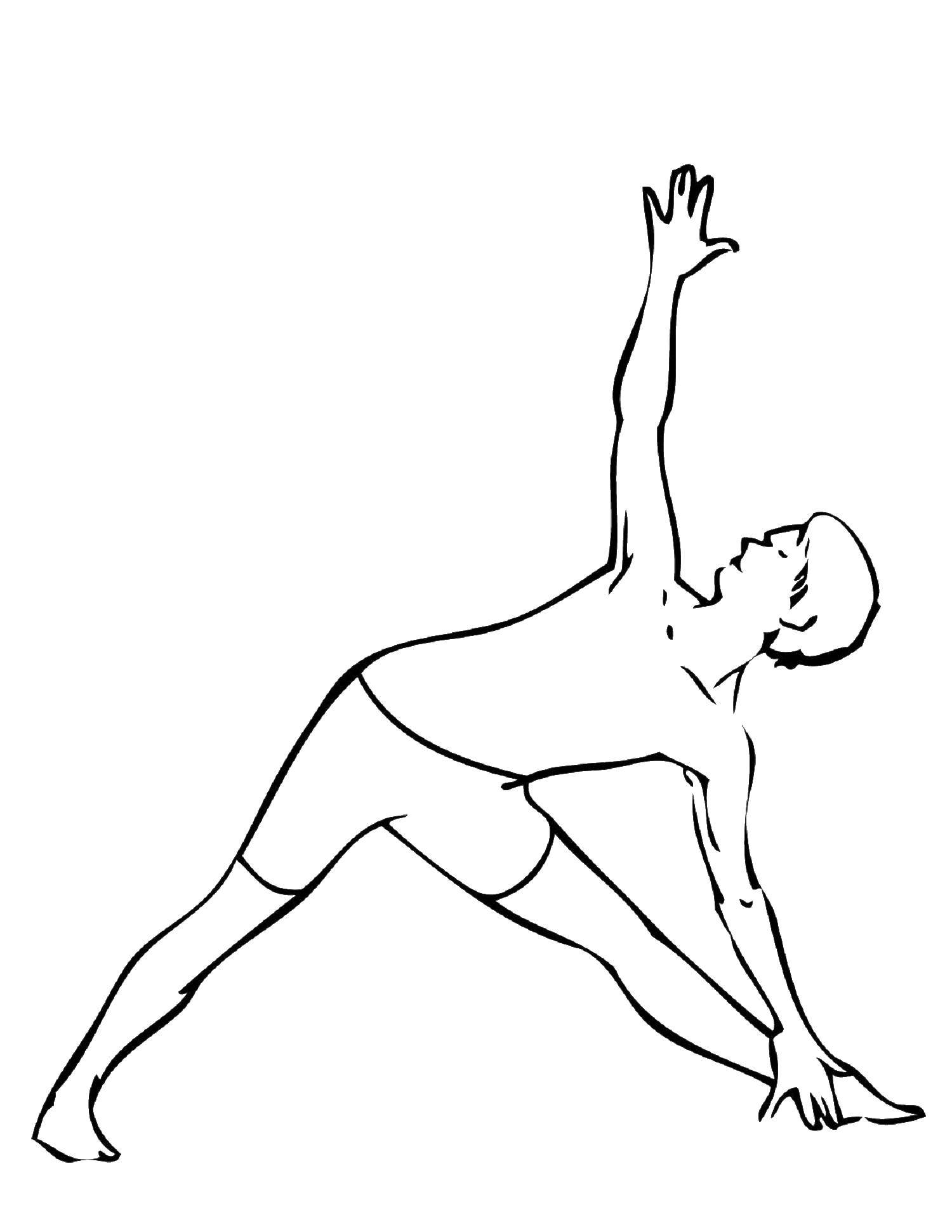 Coloring The physical exercises of yoga. Category yoga. Tags:  physical education.