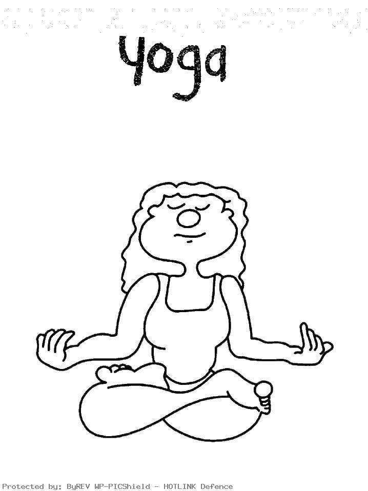 Название: Раскраска Девушка занимается йогой. Категория: йога. Теги: йога.