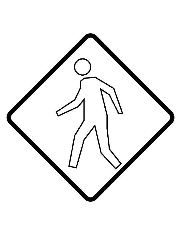 Coloring People. Category rules of the road. Tags:  traffic sign.