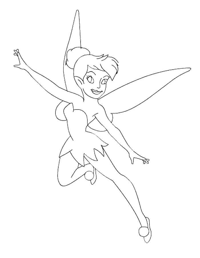 Coloring Fairy Dinh Dinh. Category Ding , Ding Ding. Tags:  fairy, Tinker bell, Vidia.