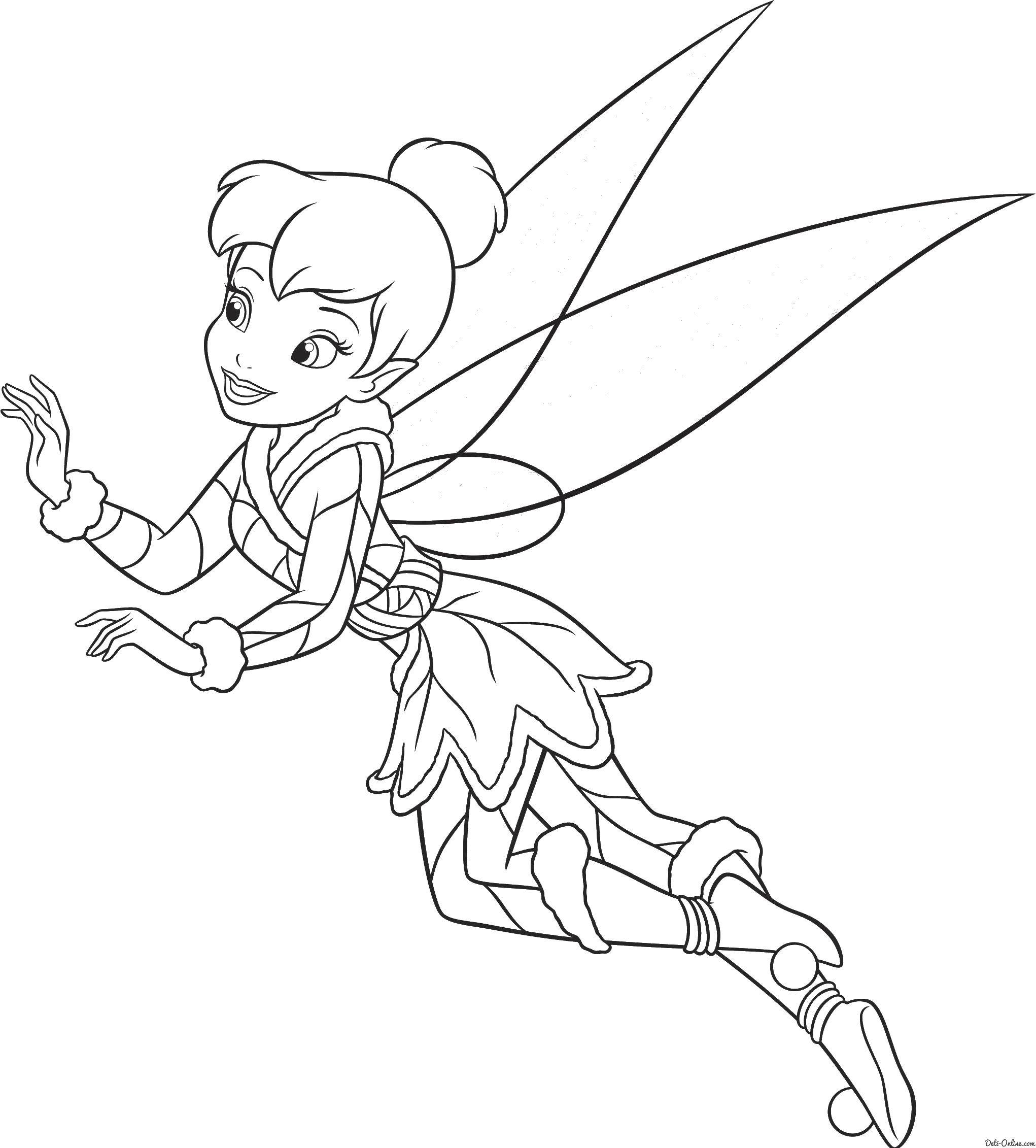 Coloring Fairy with wings. Category Ding , Ding Ding. Tags:  fairy.
